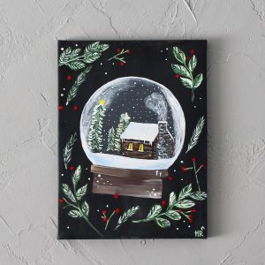 Snow Globe Winter Art Print