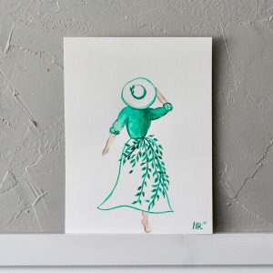 Spring Woman Watercolor Print