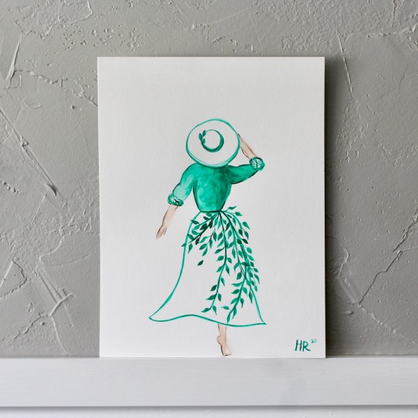 Spring Woman Watercolor Print