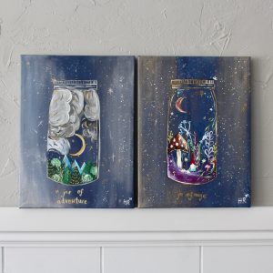 Whimsical Jar Painting Print Set (2)