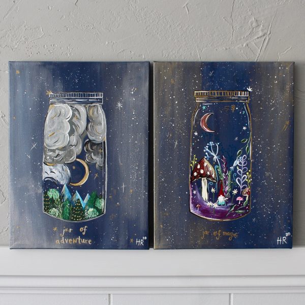Whimsical Jar Painting Print Set (2) - Image 2