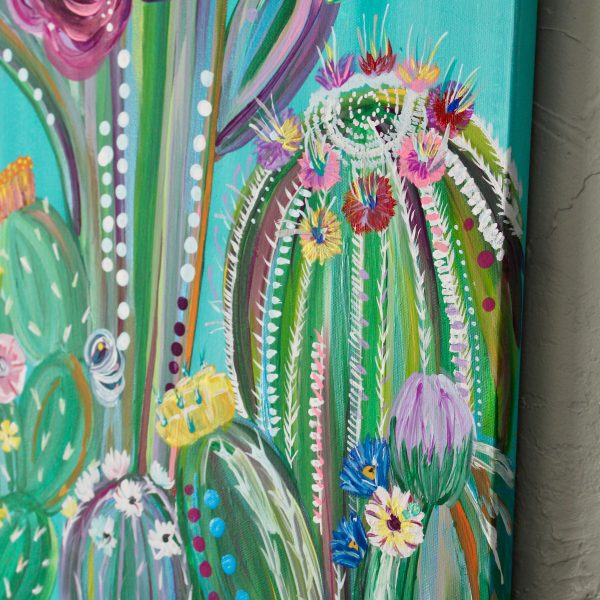 Colored Cactus Blooms Art Print - Image 3
