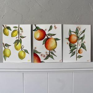 Citrus Watercolor Print Set (3)
