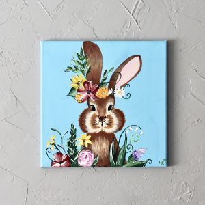 Floral Bunny Art Print