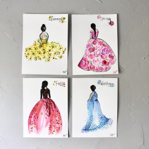 Seasonal Dresses Print Set (4)