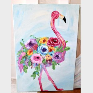 Blooming Flamingo Art Print
