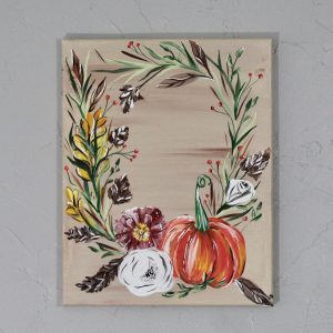 Fall Harvest Wreath Art Print