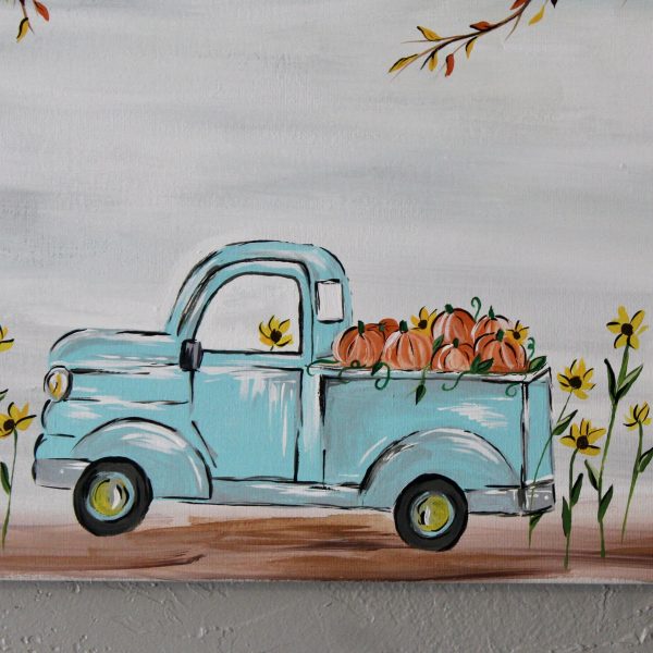 Fall Pumpkin Truck Art Print - Image 2
