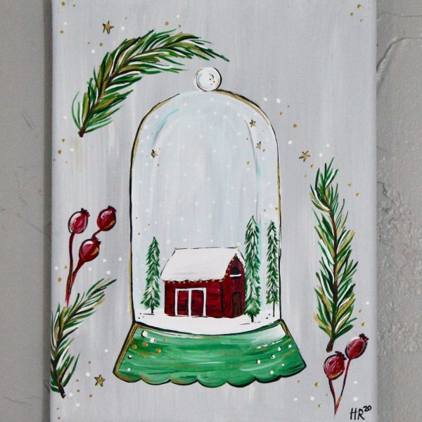 Farmhouse Snow Globe Art Print - Image 2