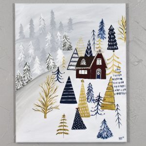 Winter Cottage Art Print