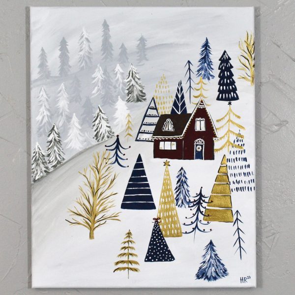 Winter Cottage Art Print