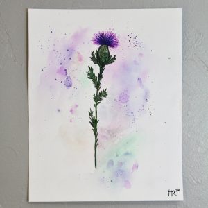 Thistle Watercolor Print