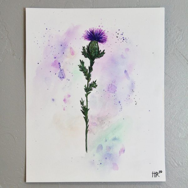 Thistle Watercolor Print