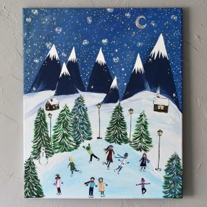 Winter Skating Rink Art Print