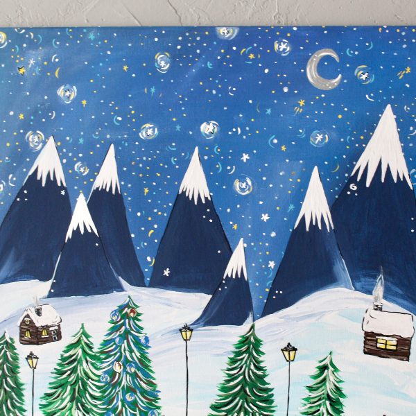 Winter Skating Rink Art Print - Image 3