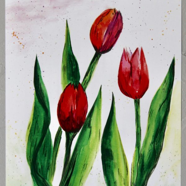Tulip Watercolor Print - Image 2