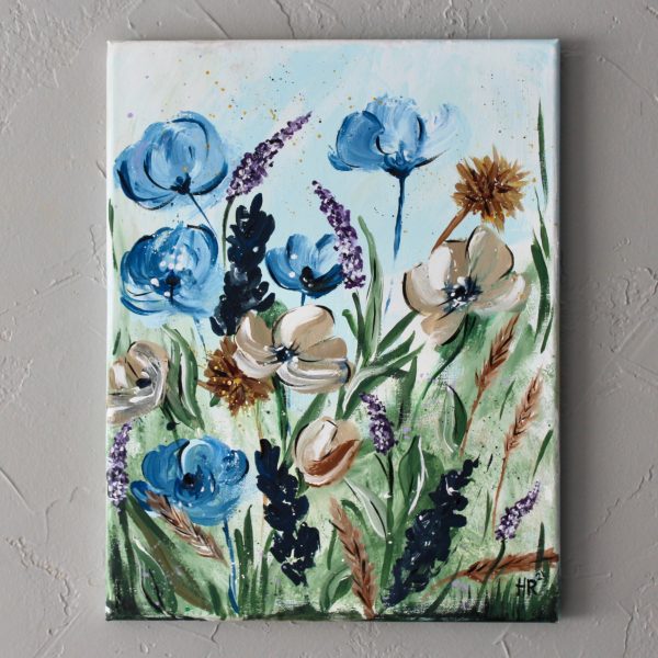 Blue Floral Art Print