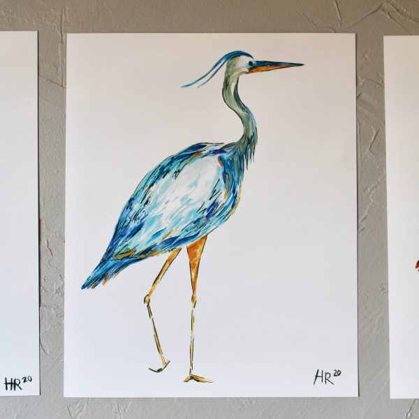 Heron Watercolor Print Set (3) - Image 3