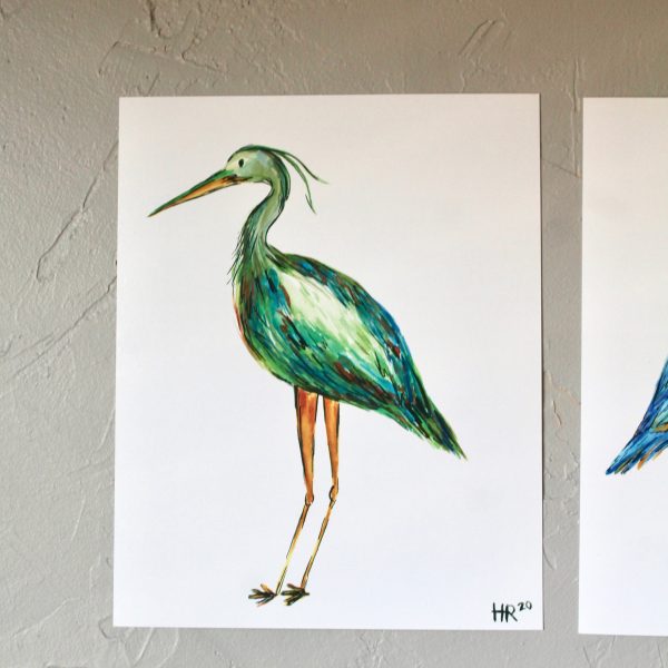 Heron Watercolor Print Set (3) - Image 2