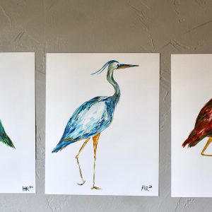 Heron Watercolor Print Set (3)