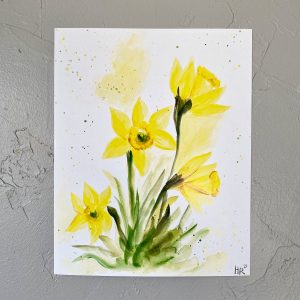 Spring Daffodil Watercolor Print