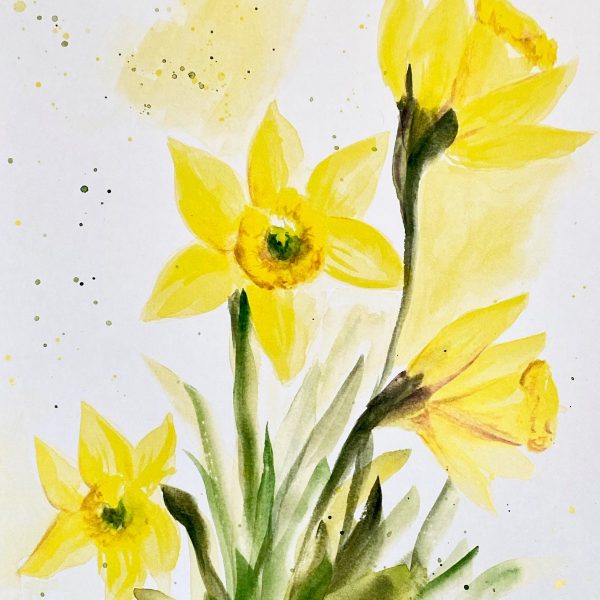 Spring Daffodil Watercolor Print - Image 2