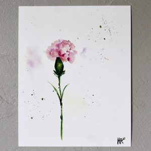 Carnation Watercolor Print