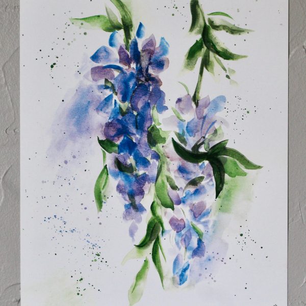 Wisteria Watercolor Print - Image 2