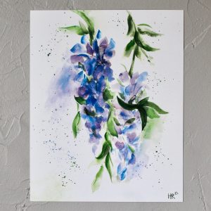 Wisteria Watercolor Print
