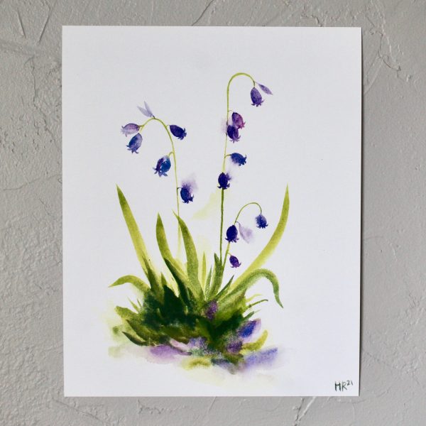 Bluebell Watercolor Print