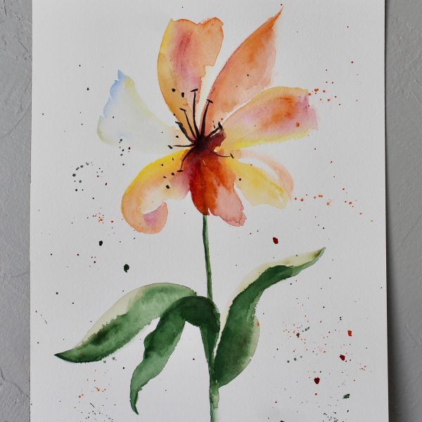 Lily Watercolor Print - Image 2