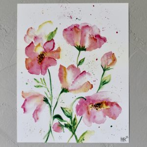Wild Roses Watercolor Print