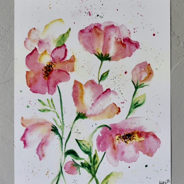 Wild Roses Watercolor Print - Image 2