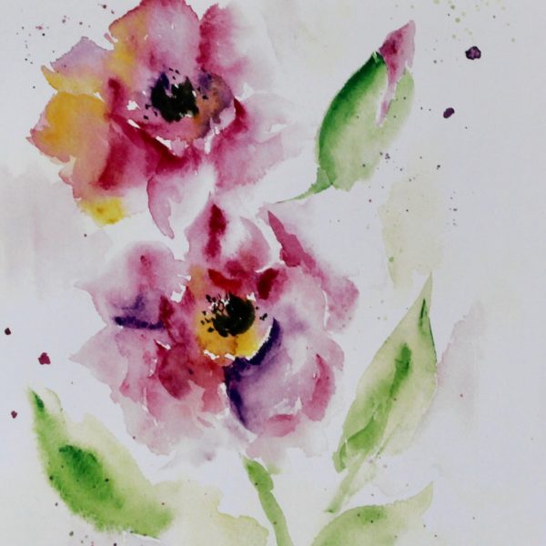 Dahlia Watercolor Print - Image 2