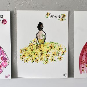 Summer Season Dress Watercolor Art Print