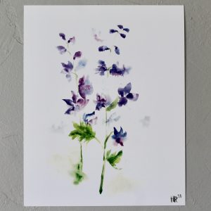 Limited Edition Larkspur Watercolor Print