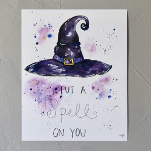 Witch Hat Watercolor Art Print