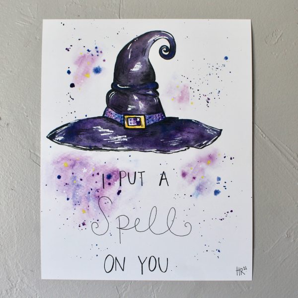 Witch Hat Watercolor Art Print - Image 2