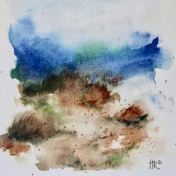 River Landscape Scene Watercolor Print - Image 3