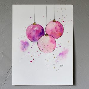 Pink Ornament Watercolor