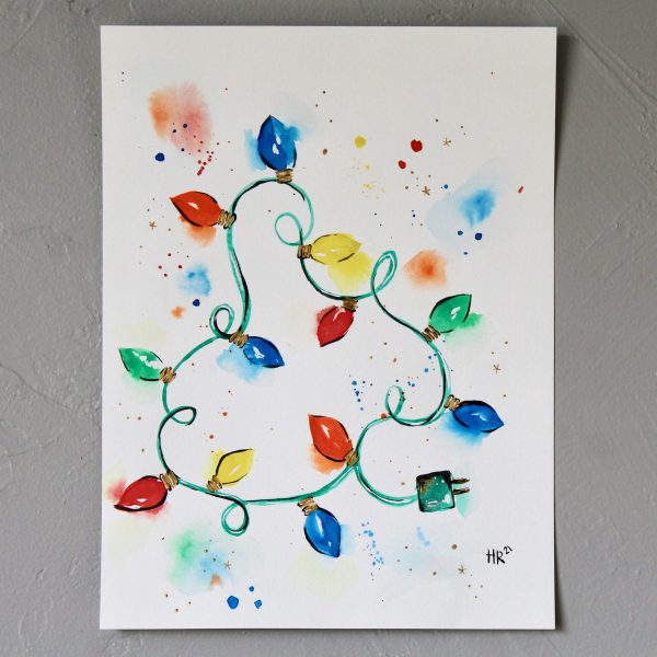 Christmas Light Watercolor Print - Image 2