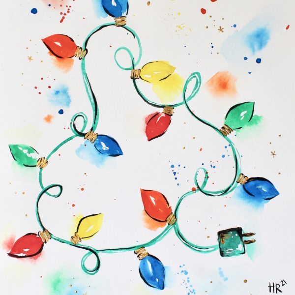 Christmas Light Watercolor Print - Image 3