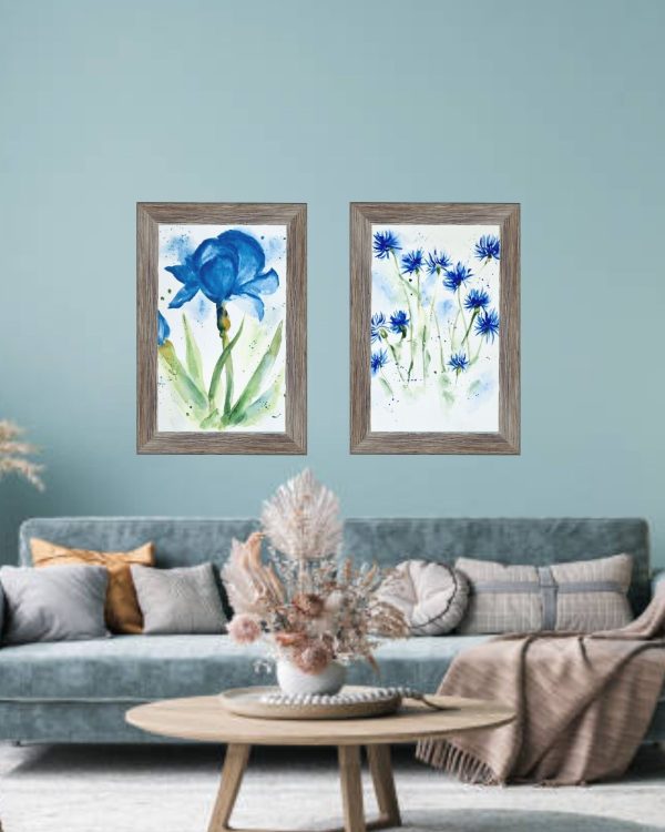 Blue Iris Watercolor Print - Image 3