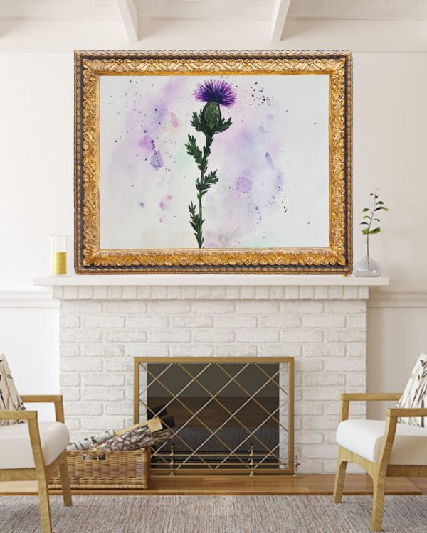 Thistle Watercolor Print - Image 3