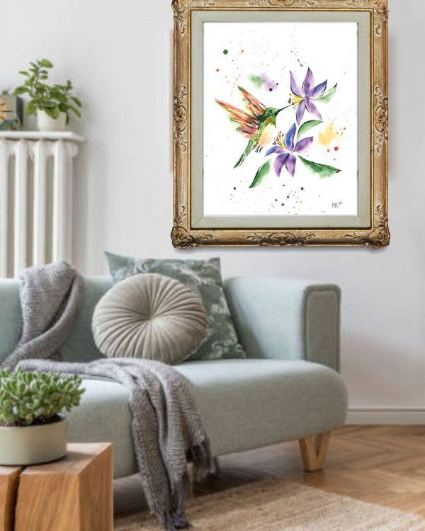 Hummingbird Watercolor Print - Image 2