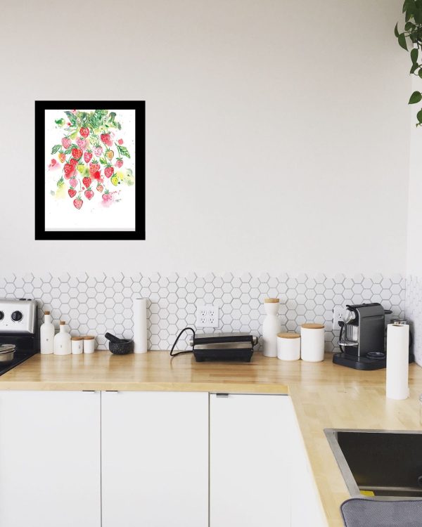 Strawberry Watercolor Print - Image 2