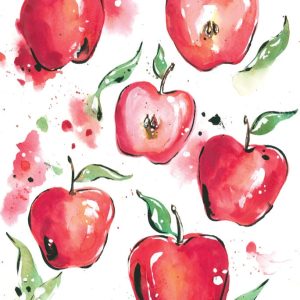Apple Watercolor Print