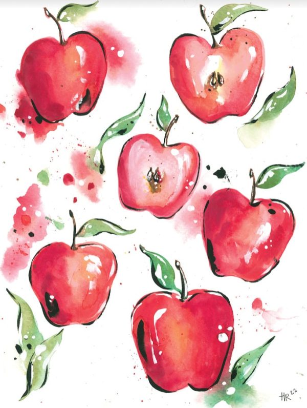 Apple Watercolor Print